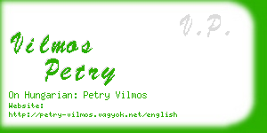 vilmos petry business card